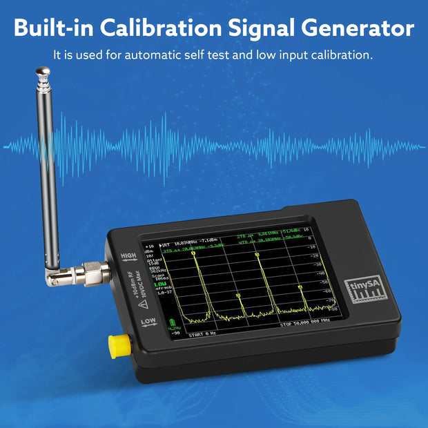 Upgraded Hand held tiny Spectrum analyzer TinySA 2.8" display 100kHz to 960MHz with ESD proteced Version V0.3.1_E