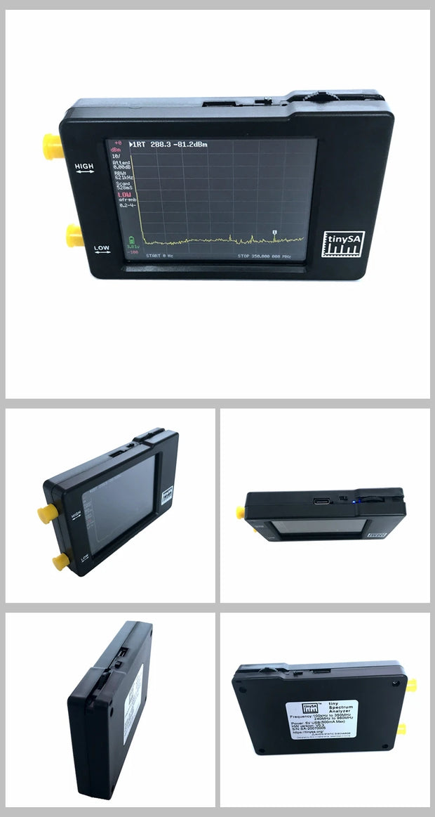 Original Hugen Version TinySA 2.8 inch Display 100kHz to 960MHz Hand held Tiny Spectrum Analyzer with ESD Proteced