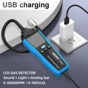 USB Charge Combustible Gas Detector CO Gas Analyzer LPG Meter Flammable Natural Gas Leak Location Determine Meter Tester