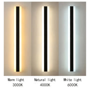 Outdoor Long Strip Rectangular Wall Light Ip65 Waterproof LED Lighting/Garden Villa Courtyard Modern Interior Decoration 85-265V