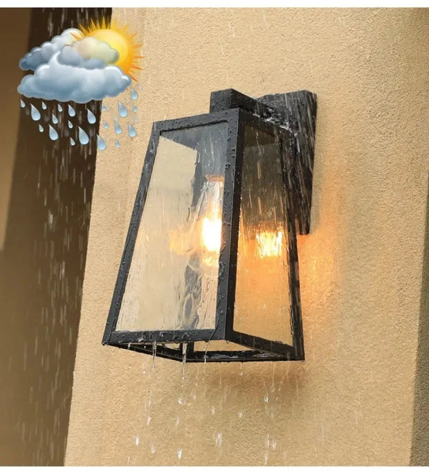 Outdoor European Style Wall Lamp Thickened Waterproof Super Bright Outdoor Wall Lamp Courtyard Balcony Wall Light