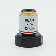 Silver Biological Microscope 4X 10X 20X 40X 60X 100X Infinity Plan Objective Lens RMS Thread for Olympus Microscope