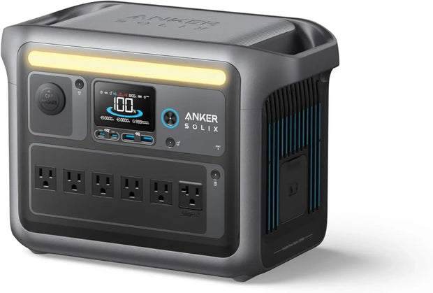 Portable Power Station, 1800W (Peak 2400W) Solar Generator, Full Charge in 58 Min, 1056wh LiFePO4 Battery for Home Backup