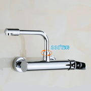 Black Kitchen Faucets Brass 360 Rotate Dual Hole Wall Mounted Silver Bathroom Faucet Cold Hot Water Folding Crane Sink Mixer Tap