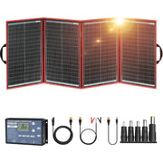 Portable Foldable Solar Panel Kit with Controller 2USB Output to Charge 12v Batteries/Power Station Rv Camping Trailer Emergency