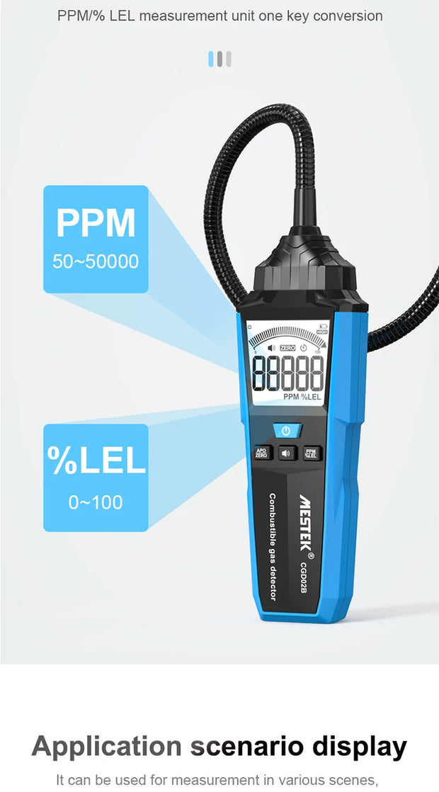 USB Charge Combustible Gas Detector CO Gas Analyzer LPG Meter Flammable Natural Gas Leak Location Determine Meter Tester