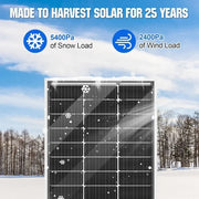 Solar Panels 4pcs Monocrystalline Solar Panel Module for Off Grid PV Power for Home, Camping, Boat, Shed Farm, RV